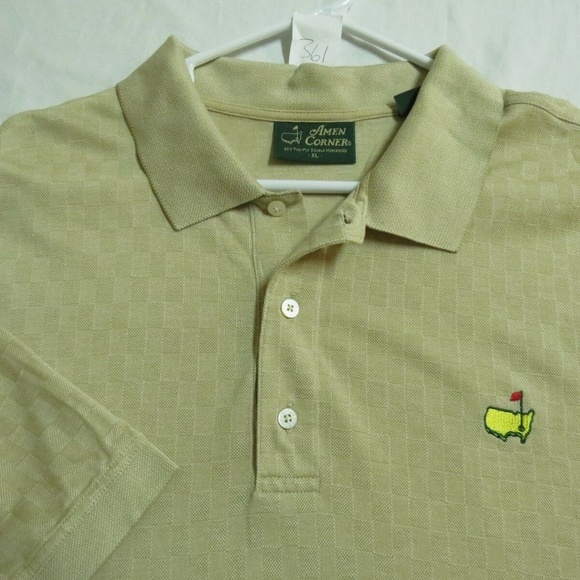 XL Tan Masters Amen Corner Mens Cotton #361 Polo - Picture 2 of 7